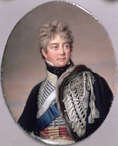 Portrait Miniature of George IV (1762-1830) 1805 by Henry Pierce Bone